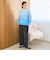 【定番】イージービューティー裏起毛ワイドパンツ（WEB限定サイズあり）