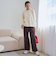 【定番】イージービューティー裏起毛ワイドパンツ（WEB限定サイズあり）