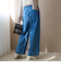 裏起毛ワイドデニムパンツ