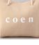 coen（コーエン）ロゴ リバーシブルフェイクムートンボアトート（WEB限定カラーあり）