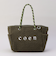coen（コーエン）ロゴ リバーシブルボア＆チェックトートバッグ