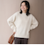 フラッフィーモックネック ウォッシャブルニット（WEB限定カラーあり）