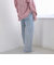 ウエストリボン ワイドストレートデニムパンツ