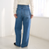 ウエストリボン ワイドストレートデニムパンツ