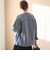 ノーカラーデニムジャケット