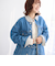 ノーカラーデニムジャケット