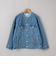 ノーカラーデニムジャケット