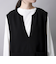 カットジョーゼット キーネックベスト
