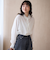 【イージーケア】フリルネックシャツ