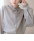 【イージーケア】フリルネックシャツ
