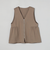 リネンライク ペプラムジップベスト