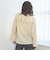 ラッフルカラー前開きブラウス