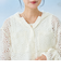 フラワーレースフーディシャツ