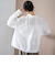 3Dフラワー刺繍 ロングスリーブシャツ（ドット柄）