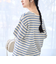 ブークレ ボーダーボートネックトップス