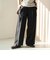 リネンタッチツータックワイドパンツ