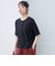 メローヘンリーネック リブ半袖ゆるTシャツ