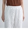 モチーフ刺繍レース イージーワイドパンツ