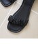 ギャザーストラップフラットサンダル（WEB限定サイズあり）