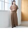 【再入荷/新色登場】【接触冷感/UVカット/セットアイテム】リネンタッチTブラウスセットアップ