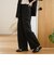 リネン混カノコイージーワイドパンツ