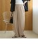 リネン混カノコイージーワイドパンツ