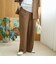 リネン混カノコイージーワイドパンツ