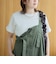 シャーリング風コンパクト半袖Tシャツ
