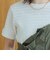 シャーリング風コンパクト半袖Tシャツ