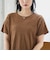 シャーリング風コンパクト半袖Tシャツ
