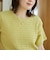 シャーリング風コンパクト半袖Tシャツ