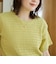 シャーリング風コンパクト半袖Tシャツ
