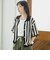 襟付き半袖メッシュニットカーディガン