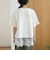 【汗染み軽減 / 接触冷感】裾レースドッキング アソートロゴプリントTシャツ