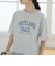 【汗染み軽減 / 接触冷感】裾レースドッキング アソートロゴプリントTシャツ