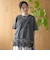 【汗染み軽減 / 接触冷感】裾レースドッキング アソートロゴプリントTシャツ
