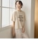 【汗染み軽減 / 接触冷感】裾レースドッキング アソートロゴプリントTシャツ