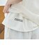 チビロゴ刺繍 オーガンジーシアーオーバーフレンチスリーブカットソー