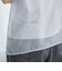 チビロゴ刺繍 オーガンジーシアーオーバーフレンチスリーブカットソー