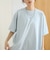 布帛ドッキング ピグメントフリルTシャツ