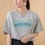 【汗染み軽減】 立体ロゴ風プリントTシャツ