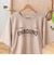 【汗染み軽減】 立体ロゴ風プリントTシャツ