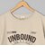 【汗染み軽減】 立体ロゴ風プリントTシャツ
