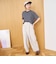 【再入荷 / UVカット / 防しわ】リネンタッチイージーカーブパンツ（Youtube紹介アイテム）