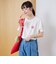 【DOMDOM（ドムドム）×coen】ワンポイント刺繍フットボールTシャツ