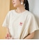 【DOMDOM（ドムドム）×coen】ワンポイント刺繍フットボールTシャツ