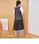 パッチワーク風 透かし編みメッシュニットロングジレ