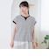 スラブボーダー フレンチスリーブTシャツ