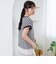 スラブボーダー フレンチスリーブTシャツ