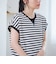 スラブボーダー フレンチスリーブTシャツ
